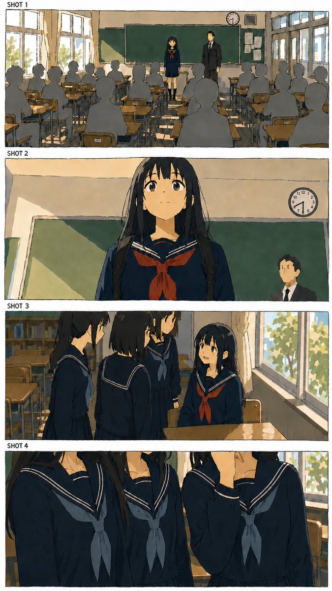 漫画/故事板 - 动漫教室分镜
