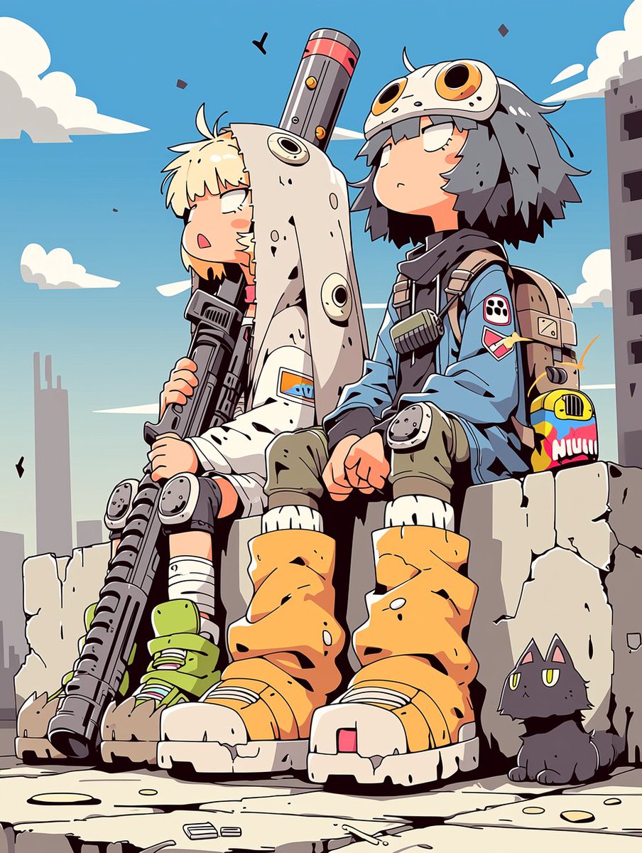 漫画/故事板 - 动漫废土拾荒少年